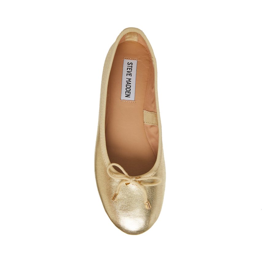 Gold Steve Madden Blossoms Women's Ballet Flats | PH 5014NPX